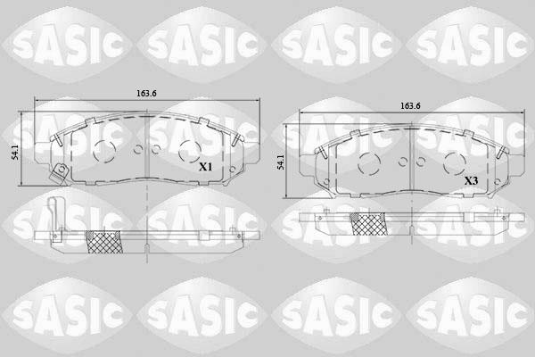 Sasic 6216118 - Гальмівні колодки, дискові гальма autozip.com.ua