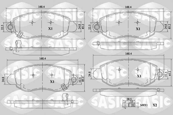 Sasic 6216112 - Гальмівні колодки, дискові гальма autozip.com.ua