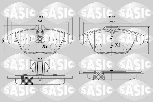 Sasic 6216185 - Гальмівні колодки, дискові гальма autozip.com.ua