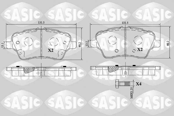 Sasic 6216180 - Гальмівні колодки, дискові гальма autozip.com.ua