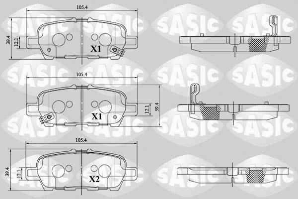 Sasic 6216181 - Гальмівні колодки, дискові гальма autozip.com.ua