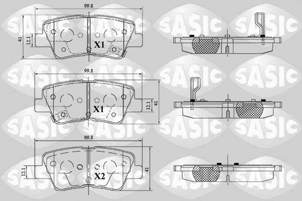 Sasic 6216183 - Гальмівні колодки, дискові гальма autozip.com.ua