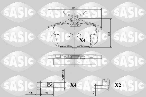 Sasic 6216139 - Гальмівні колодки, дискові гальма autozip.com.ua