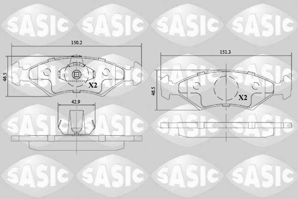 Sasic 6216130 - Гальмівні колодки, дискові гальма autozip.com.ua