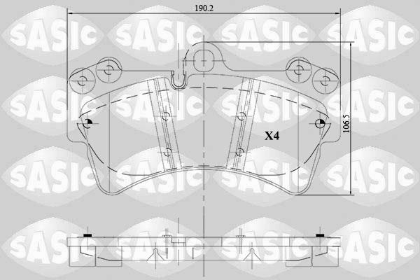 Sasic 6216131 - Гальмівні колодки, дискові гальма autozip.com.ua