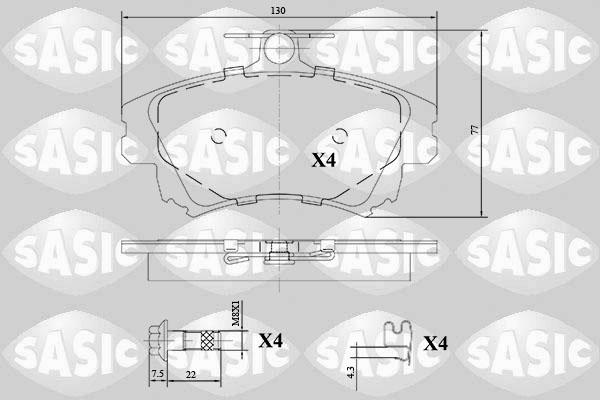 Sasic 6216133 - Гальмівні колодки, дискові гальма autozip.com.ua