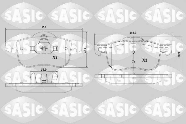 Sasic 6216137 - Гальмівні колодки, дискові гальма autozip.com.ua