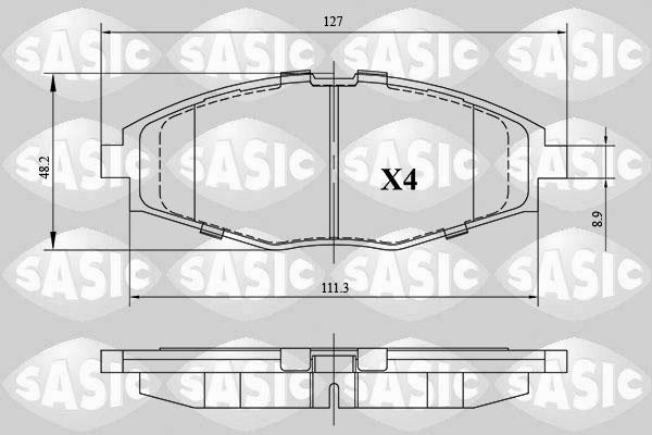 Sasic 6216124 - Гальмівні колодки, дискові гальма autozip.com.ua