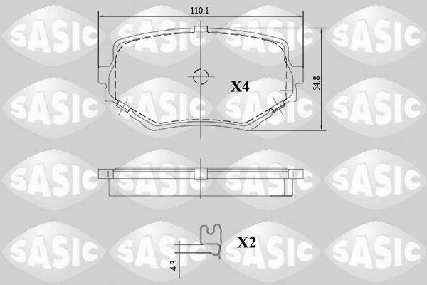 Sasic 6216123 - Гальмівні колодки, дискові гальма autozip.com.ua