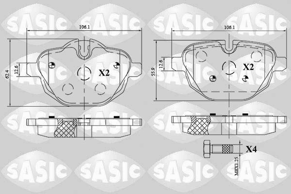 Sasic 6216174 - Гальмівні колодки, дискові гальма autozip.com.ua