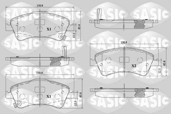 Sasic 6216170 - Гальмівні колодки, дискові гальма autozip.com.ua