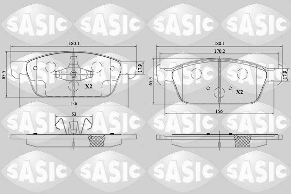 Sasic 6216178 - Гальмівні колодки, дискові гальма autozip.com.ua