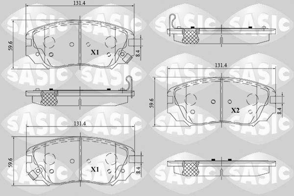 Sasic 6216177 - Гальмівні колодки, дискові гальма autozip.com.ua