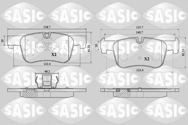 Sasic 6216200 - Гальмівні колодки, дискові гальма autozip.com.ua