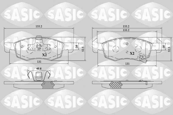 Sasic 6216203 - Гальмівні колодки, дискові гальма autozip.com.ua