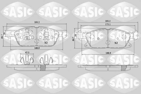 Sasic 6216211 - Гальмівні колодки, дискові гальма autozip.com.ua