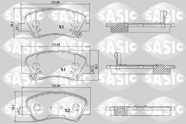 Sasic 6216213 - Гальмівні колодки, дискові гальма autozip.com.ua