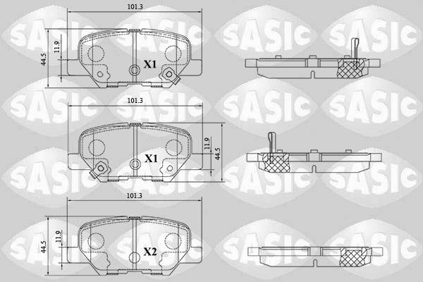 Sasic 6210094 - Гальмівні колодки, дискові гальма autozip.com.ua