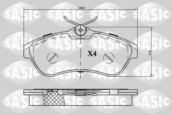 Sasic 6210044 - Гальмівні колодки, дискові гальма autozip.com.ua