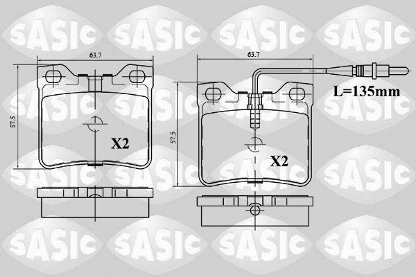 Sasic 6210047 - Гальмівні колодки, дискові гальма autozip.com.ua