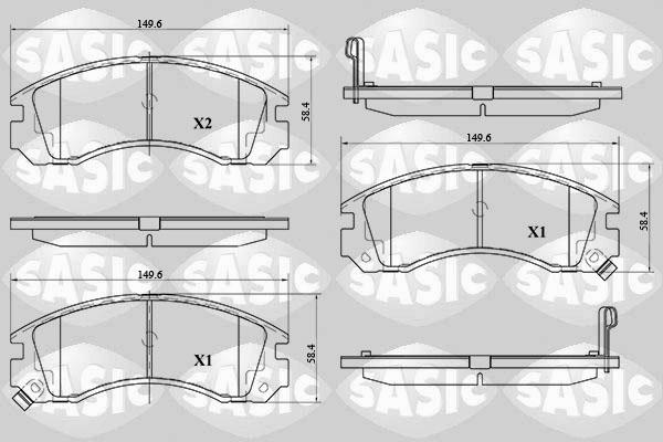 Sasic 6210059 - Гальмівні колодки, дискові гальма autozip.com.ua