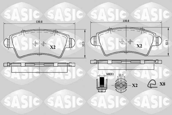 Sasic 6210056 - Гальмівні колодки, дискові гальма autozip.com.ua