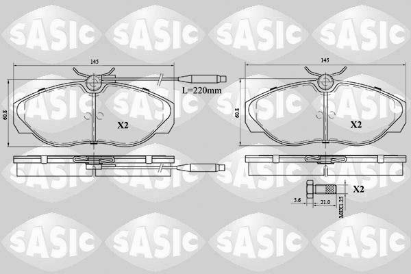 Sasic 6210058 - Гальмівні колодки, дискові гальма autozip.com.ua