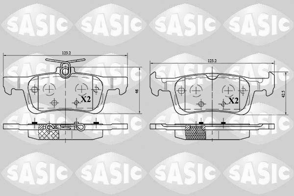 Sasic 6210052 - Гальмівні колодки, дискові гальма autozip.com.ua