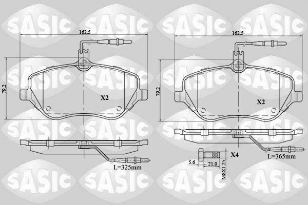 Sasic 6210057 - Гальмівні колодки, дискові гальма autozip.com.ua