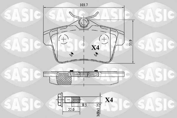 Sasic 6210064 - Гальмівні колодки, дискові гальма autozip.com.ua