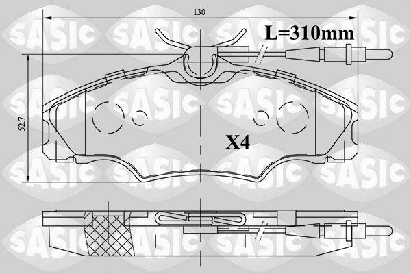 Sasic 6210061 - Гальмівні колодки, дискові гальма autozip.com.ua