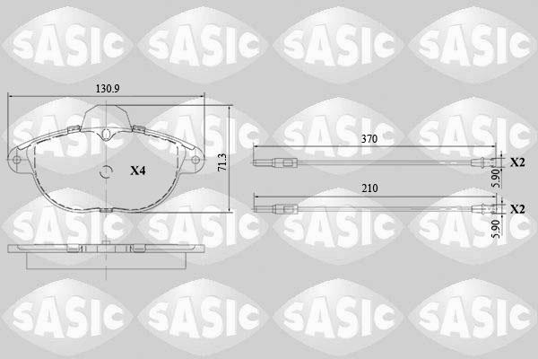 Sasic 6210068 - Гальмівні колодки, дискові гальма autozip.com.ua