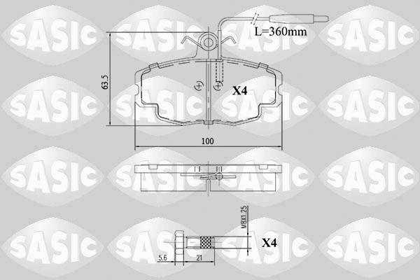 Sasic 6210067 - Гальмівні колодки, дискові гальма autozip.com.ua