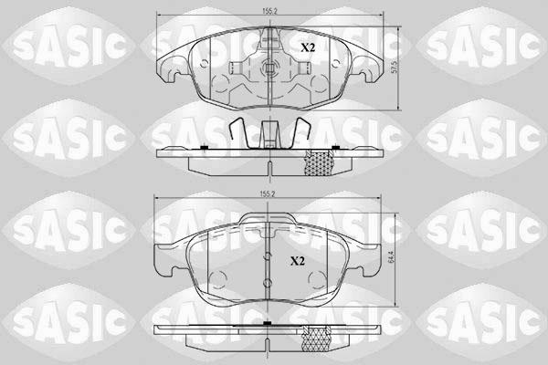 Sasic 6210009 - Гальмівні колодки, дискові гальма autozip.com.ua