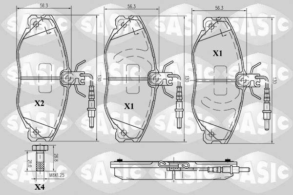 Sasic 6210005 - Гальмівні колодки, дискові гальма autozip.com.ua