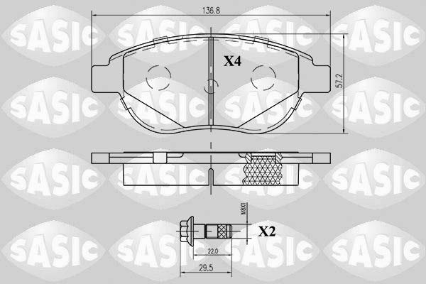 Sasic 6210008 - Гальмівні колодки, дискові гальма autozip.com.ua