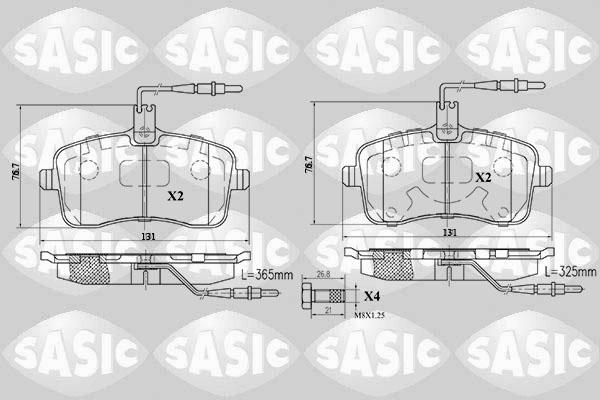 Sasic 6210019 - Гальмівні колодки, дискові гальма autozip.com.ua