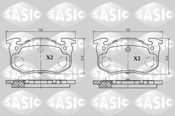 Sasic 6210011 - Гальмівні колодки, дискові гальма autozip.com.ua