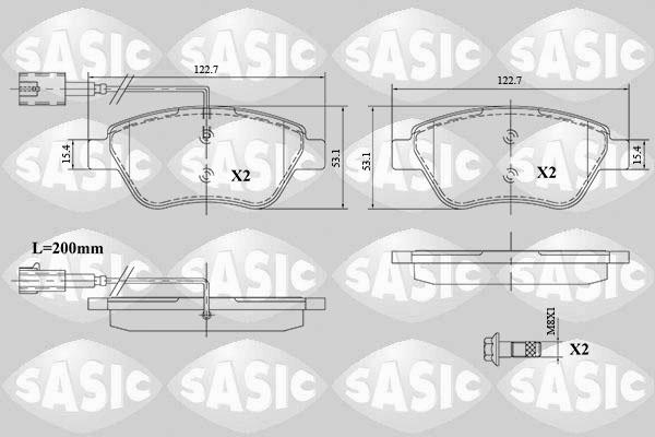 Sasic 6210081 - Гальмівні колодки, дискові гальма autozip.com.ua