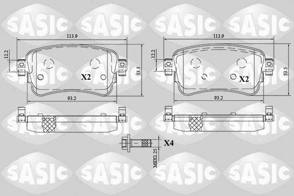 Sasic 6210083 - Гальмівні колодки, дискові гальма autozip.com.ua