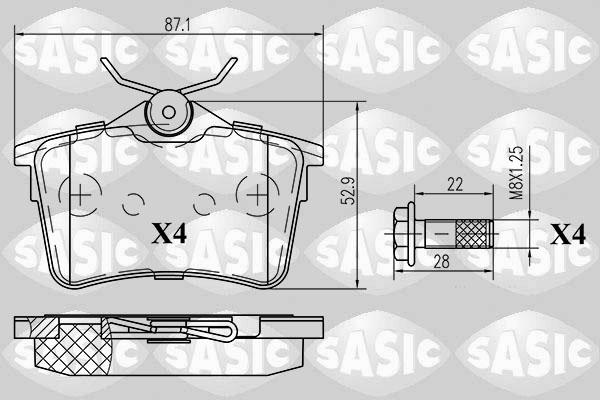 Sasic 6210038 - Гальмівні колодки, дискові гальма autozip.com.ua