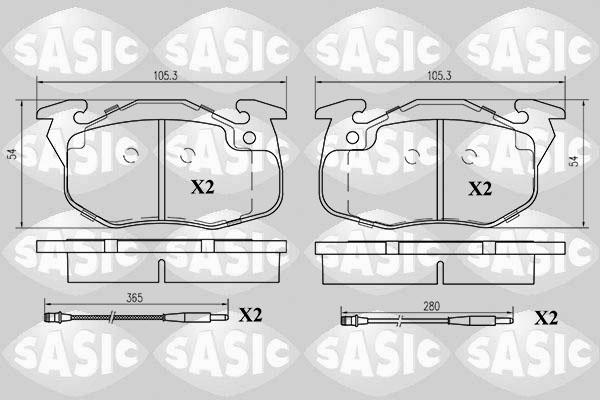 Sasic 6210032 - Гальмівні колодки, дискові гальма autozip.com.ua