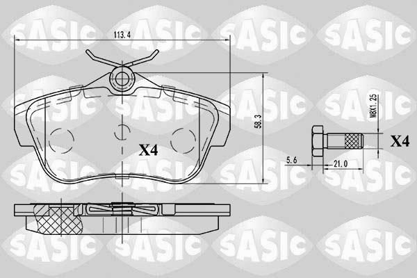 Sasic 6210037 - Гальмівні колодки, дискові гальма autozip.com.ua