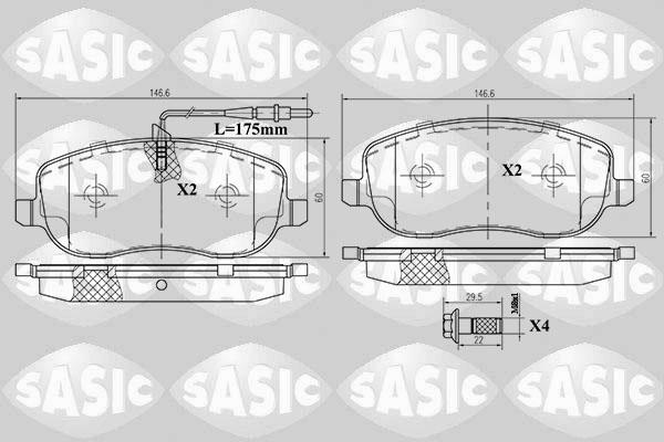 Sasic 6210029 - Гальмівні колодки, дискові гальма autozip.com.ua