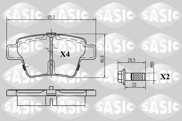 Sasic 6210023 - Гальмівні колодки, дискові гальма autozip.com.ua