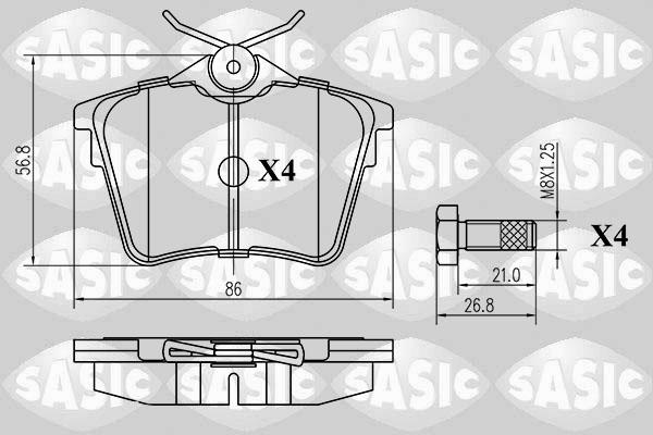 Sasic 6210022 - Гальмівні колодки, дискові гальма autozip.com.ua