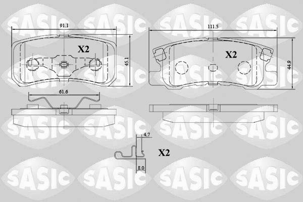 Sasic 6210071 - Гальмівні колодки, дискові гальма autozip.com.ua