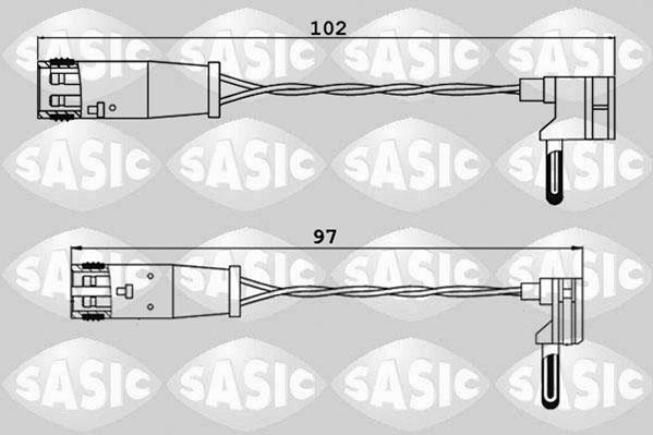 Sasic 6236033 - Сигналізатор, знос гальмівних колодок autozip.com.ua