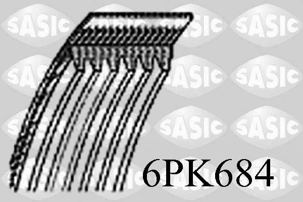 Sasic 6PK684 - Поліклиновий ремінь autozip.com.ua