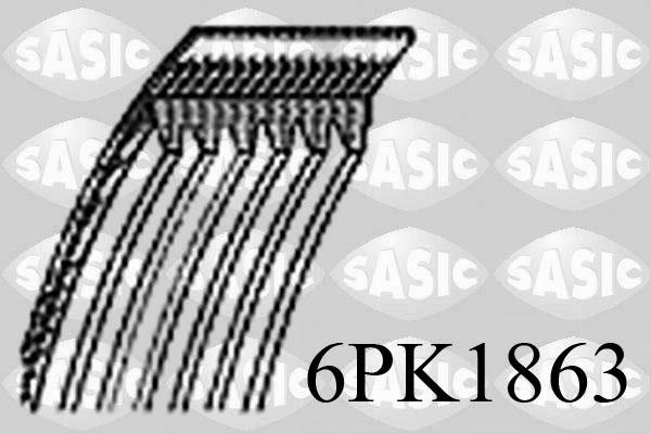 Sasic 6PK1863 - Поліклиновий ремінь autozip.com.ua